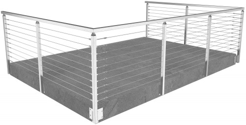 cable railing miami square side mounted 36 in